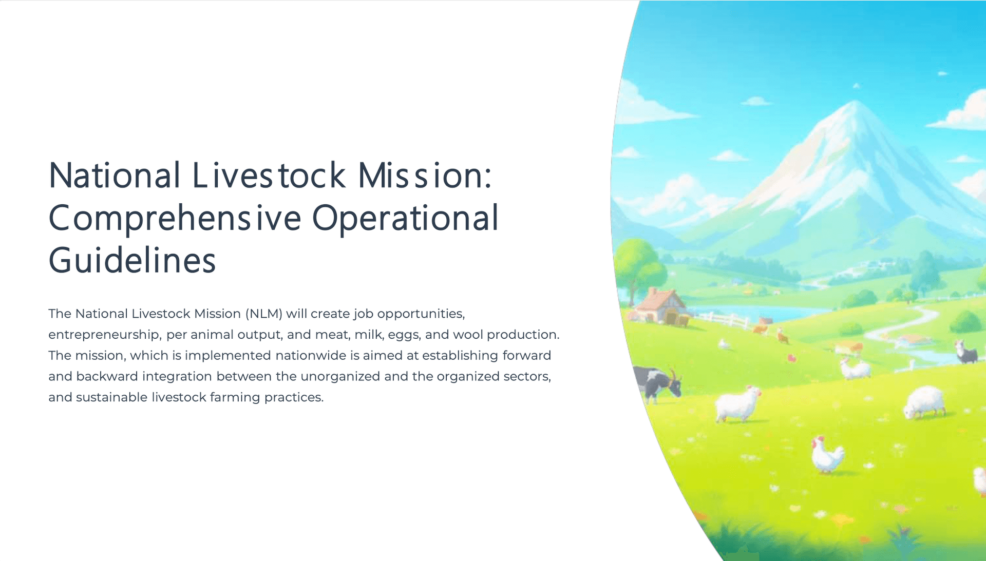 National Livestock Mission: Comprehensive Operational Guidelines